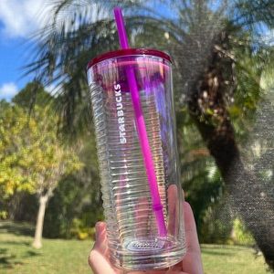 Starbucks 2022 Spring Purple Iridescent Glass Tumbler